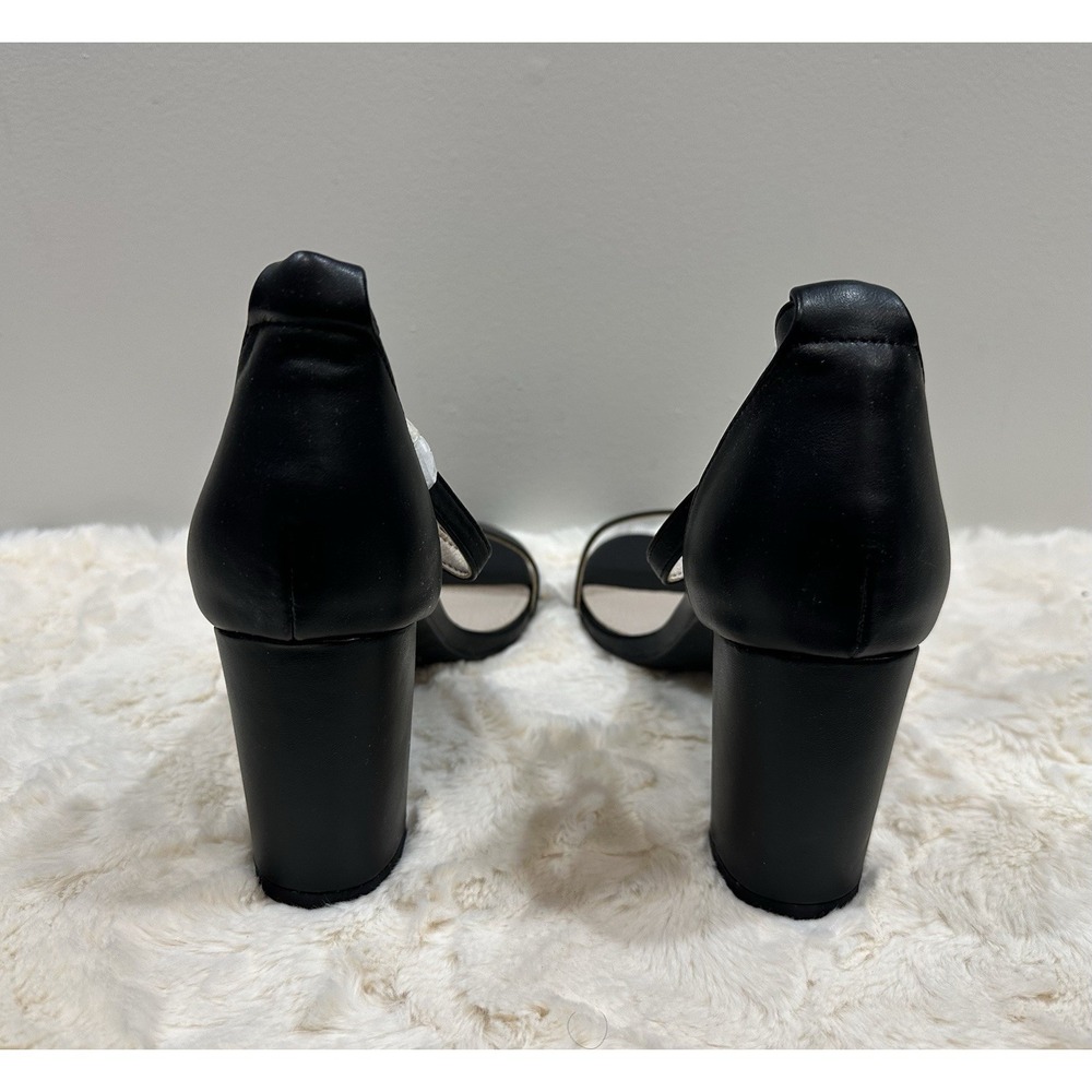 Woman's French Connection Strappy Black Heel Ankle Strap Sandals Size 11 NEW - Picture 3 of 9